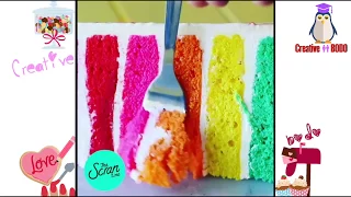 Top 5 Rainbow cake compilation videos || food compilation || creative bodo