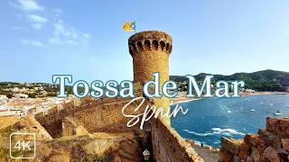 [4K] Tossa de Mar, Catalonia, Spain, discover the hidden charms of a seaside village in Costa Brava