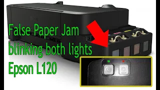 SOLVED Both lights are flasing, green and red in Epson L120  quick & easy solution