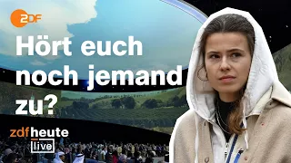 Weltklimakonferenz: Aktivisten nach Thunberg-Skandalen im Abseits? | Luisa Neubauer bei ZDFheutelive