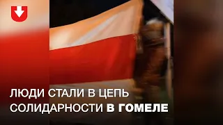 Цепь солидарности на Речицком проспекте в Гомеле