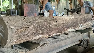 presisi dan akurat pembuatan balok di gergaji sawmill operator handal