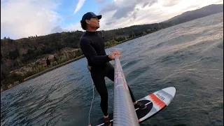 Downwind SUP Foiling in 10 mph Winds