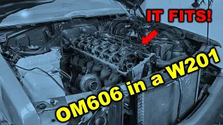 How to fit an OM606 into a W201 - THAT WAS EASY!!