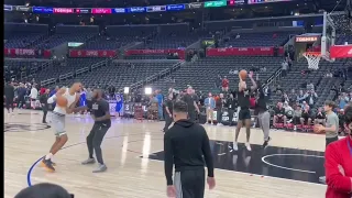 Spurs’ Victor Wembanyama working on his post-ups and mid-range jumpers