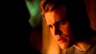 Stefan & Elena by the fireplace 5x18