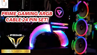 PRIME GAMING ARGB CABLE SET EXTENSION || 24 PIN MOTHERBOARD || 8 PIN PCIE
