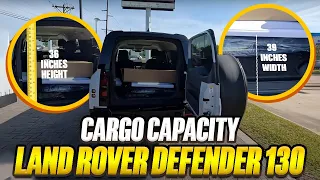 2023 Land Rover Defender 130 - True Cargo Capacity Given In Inches