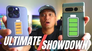 Pixel 7 Pro vs iPhone 14 Pro battery test! (ULTIMATE BATTERY SHOWDOWN)