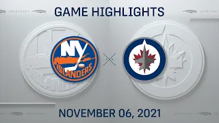 NHL Highlights | Islanders vs. Jets - Nov. 6, 2021