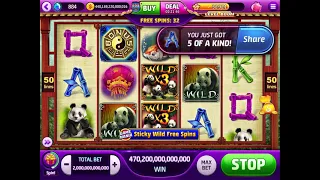 Slotomania , ILOVE PANDA GAME MANiA 60Free spin max Bet(2t)