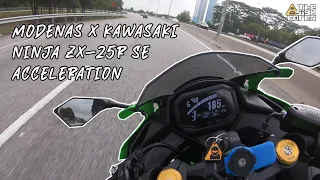 How quick is the acceleration on the Modenas x Kawasaki Ninja ZX-25R?