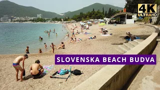 🌞Slovenska Beach🏖️Walking Tour🌴Montenegro🇲🇪2024📷4K60