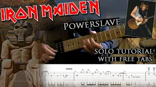 How to play Adrian Smith's solos #30 Powerslave (with tablatures and backing tracks)