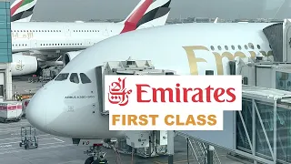 EMIRATES FIRST CLASS A380 Dubai to Los Angeles EK215