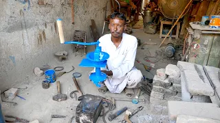 Talented Young Blacksmith Makes a  Noodle Machine