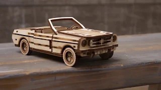 Кабриолет от Wood Trick - деревянный конструктор, сборная модель