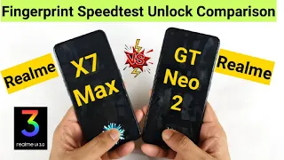 Realme X7 Max vs GT Neo 2 Fingerprint Speedtest Comparison After Android 12 Update 🔥🔥🔥