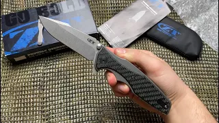 Zero Tolerance 0393GLCF, в комплекте идёт оригинальный чехол ZT + Кастомная Титановая Клипса