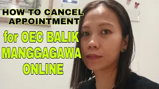 HOW TO CANCEL APPOINTMENT FOR OEC BALIK MANGGAGAWA ONLINE