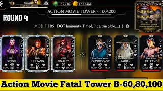 Fatal Action Movie Tower Boss Battle 100 & 60,80 Fight + Reward MK Mobile