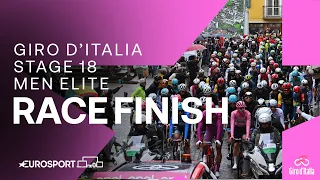 "THAT WAS CHAOTIC!" 😳 | Giro D'Italia Stage 18 Race Finish | Eurosport Cycling