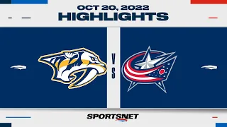 NHL Highlights | Predators vs. Blue Jackets - October 20, 2022