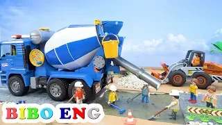 Road construction | Cement mixer | Wheel loader | Crane | Toys for Kids