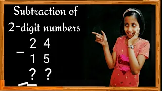 Subtraction of 2 digit numbers| subtracting 2digit numbers|Subtraction for kids|2 digit subtraction