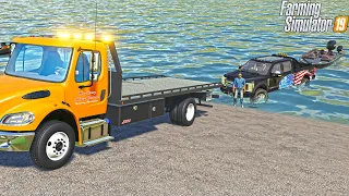 BOAT RAMP ACCIDENT (POWERSTROKE FLOODED) | SEA JAY BOATS | FARMING SIMULATOR 2019