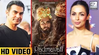 Arbaaz Khan And Malaika Arora React On Padmaavat Controversy | LehrenTV