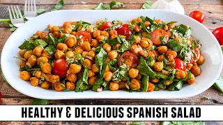 Spinach Salad with Spiced Chickpeas | Healthy & Delicious 20 Minute Recipe