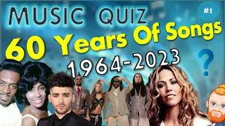 60 Years Of Songs | Guess The Song Music Quiz 🎵