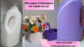 como reaproveitar embalagens que iria pro lixo 😍 faça/cesta/para decorar sua 🏠 casa!