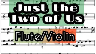 Just the Two of Us I Flute or Violin Sheet Music Backing Track Play Along Partitura