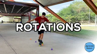 Learn how to do Rotations on Freestyle Slalom / Step by Step