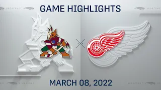 NHL Highlights | Coyotes vs. Red Wings - Mar 8, 2022