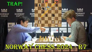 QUEEN TRAP!! Hikaru Nakamura vs Magnus Carlsen || Norway Chess 2024 - R7 - Armageddon