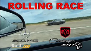 Rolling Race #26 | Challenger SRT Hellcat (717ps) vs Mercedes AMG GT R (660ps)