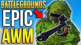 EPIC AWM SNIPER PLAYERUNKNOWN'S BATTLEGROUNDS Sniping PUBG