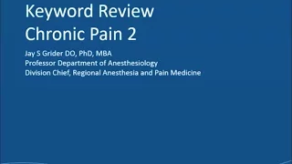 20160115 Subspecialty Pain Keywords Review Part 2
