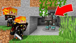 НАШЕЛ С СЫНОМ СЕКРЕТНУЮ ПЕЩЕРУ В МАЙНКРАФТ ! Алексбой Minecraft