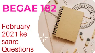 BEGAE-182. ENGLISH COMMUNICATION SKILLS. IGNOU QUESTION PAPER 2021FEB EXAMINATION
