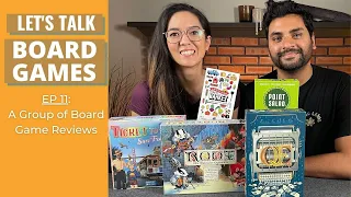 Let's Talk Board Games #11 - Board Game Reviews (QE, Root: Marauders, Downtown Farmers Market...)