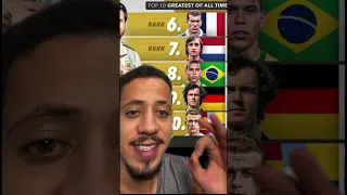 OS 10 MELHORES JOGADORES DA HISTÓRIA DO FUTEBOL! Novo Ranking 2023! #shorts