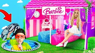 ΧΕΛΩΝΟΝΙΝΤΖΆΚΙΑ VS BARBIE ΧΑΡΤΙΝΑ ΣΠΙΤΙΑ CHALLENGE !