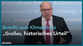 Peter Altmaier zur Entscheidung des Bundesverfassungsgerichts zum Klimaschutzgesetz am 29.04.21