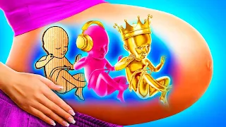 Rich vs Poor vs Giga Rich Pregnant | Good & Bad Girl in the Legacy Fight