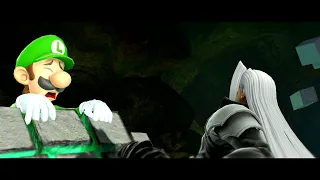 Luigi wins the Sephiroth Challenge Without Attacking (Very Hard)