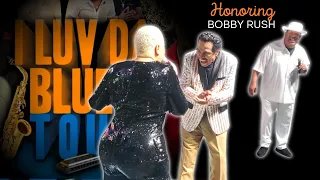 🎵 Honoring the legendary Mr. Bobby Rush at the 'I Luv Da Blues Tour 2024' in Little Rock, AR!